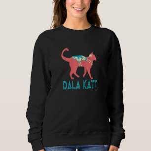 Sudadera Gato de dala sueco Dalecarlian Dala Kat