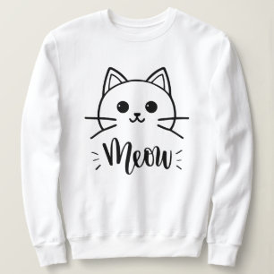 Sudadera Gato de dibujos animados divertido vector. Impresi