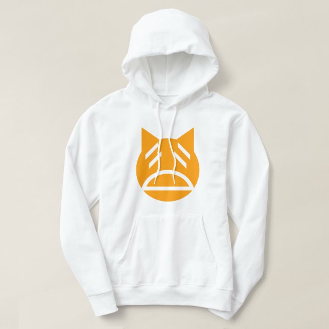 Sudadera Gato de Emoji cansado (Diseño del anverso)