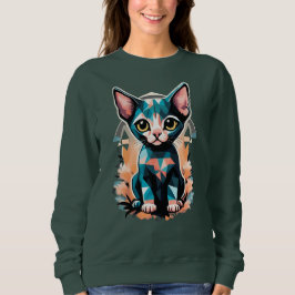Sudadera Gato de esfinx artístico