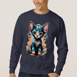 Sudadera Gato de esfinx artístico
