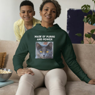 Sudadera Gato de fauna personalizada moderna Texto lindo Bo