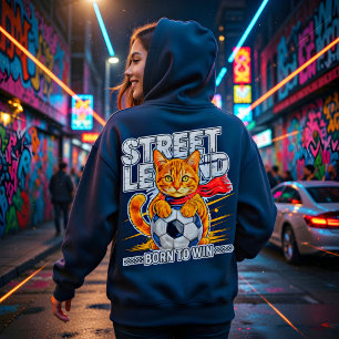 Sudadera Gato de Fútbol Regalo Lindo Leyenda de la Calle