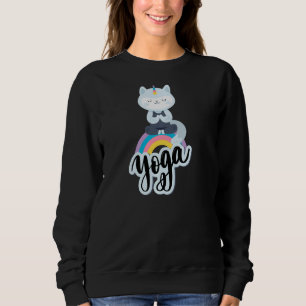 Sudadera Gato De Gato De Yoga De Unicornio, Estoy Aquí Para