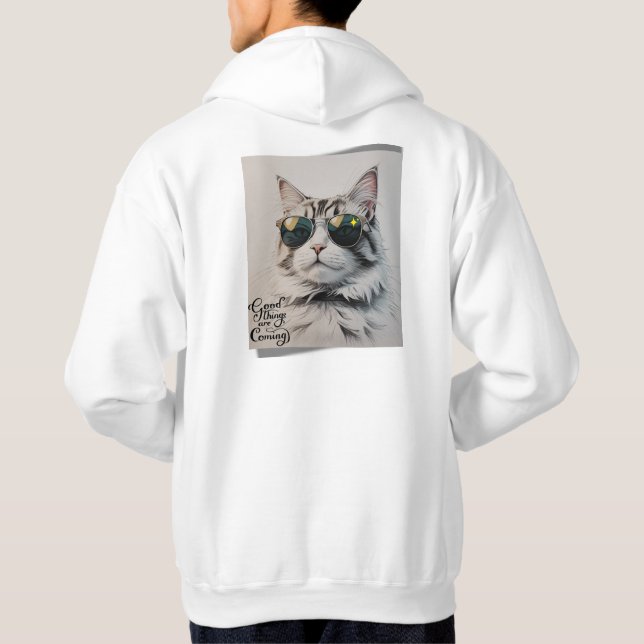 Sudadera Gato de Guay en sombras - Están llegando cosas bue (Reverso)