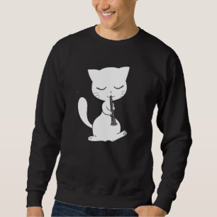 Sudadera Gato de Guay Jugando Al Hipster Clarinet