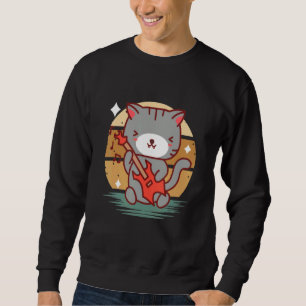 Sudadera Gato de Guitarra Eléctrica para Artista de Música
