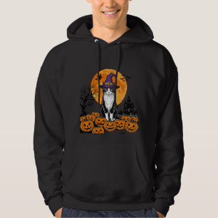 Sudadera Gato de Halloween Bruja Calabaza Vintage Espeluzna