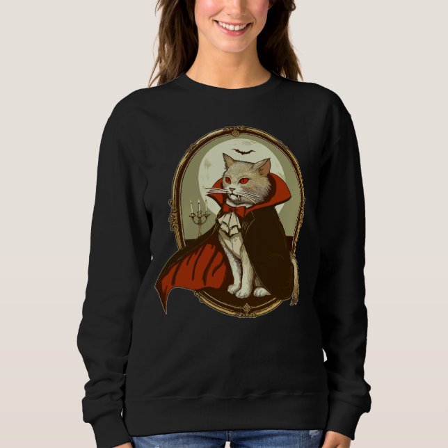 Sudadera Gato de Halloween, Conde Catula (Anverso)
