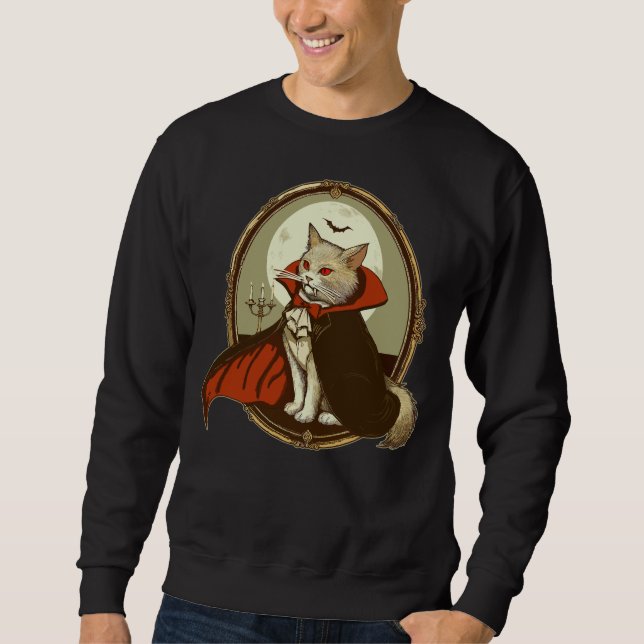 Sudadera Gato de Halloween, Conde Catula (Anverso)