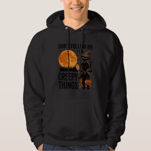 Sudadera Gato de Halloween Cosas espeluznantes Bruja divert