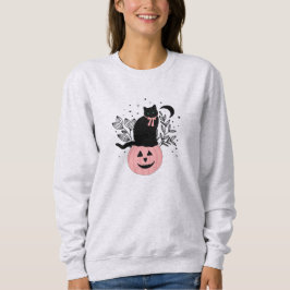 Sudadera Gato de Halloween en Jack'O'Lantern