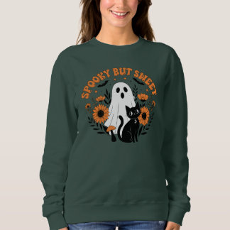 Sudadera Gato de Halloween espeluznante pero dulce