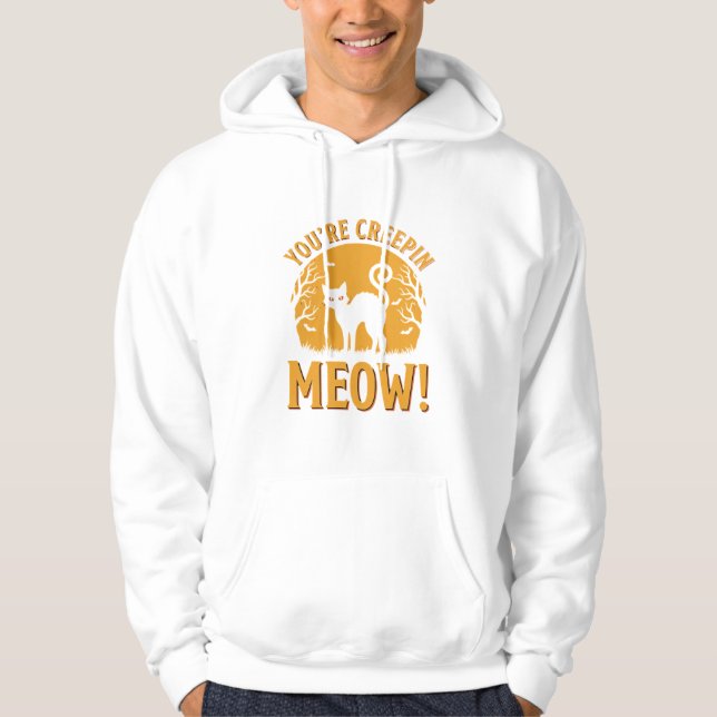 Sudadera Gato de Halloween Me estás asustando (Anverso)