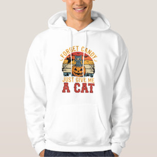 Sudadera Gato de Halloween Olvida Caramelo Dame Un Gato_1