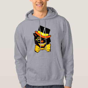 Sudadera Gato de Halloween vintage en sombrero superior