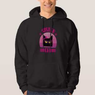 Sudadera Gato De Hermana Retro Con Gafas De Leopardo Rosa G