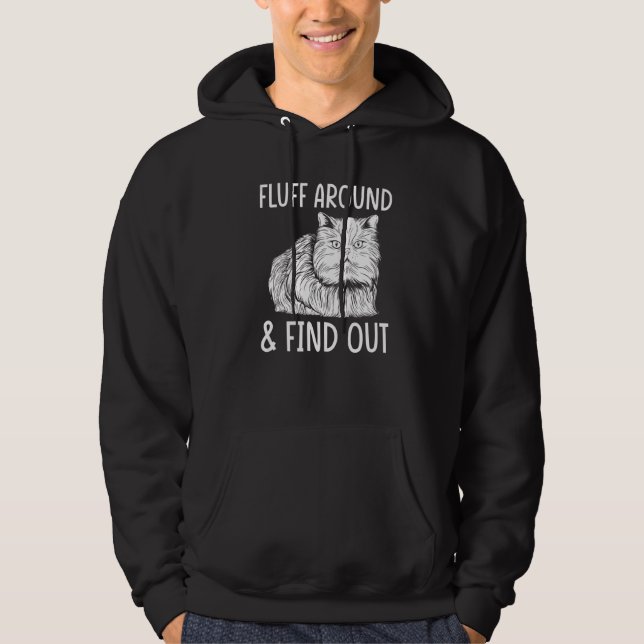 Sudadera Gato De Humor De Gato De Adultos Fluye Y Averigua (Anverso)