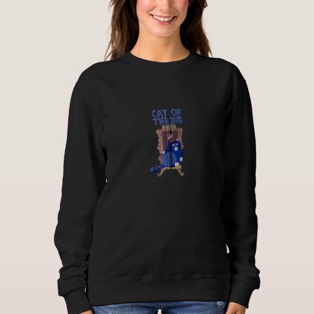 Sudadera Gato De Humor Seco De Trono (Anverso)