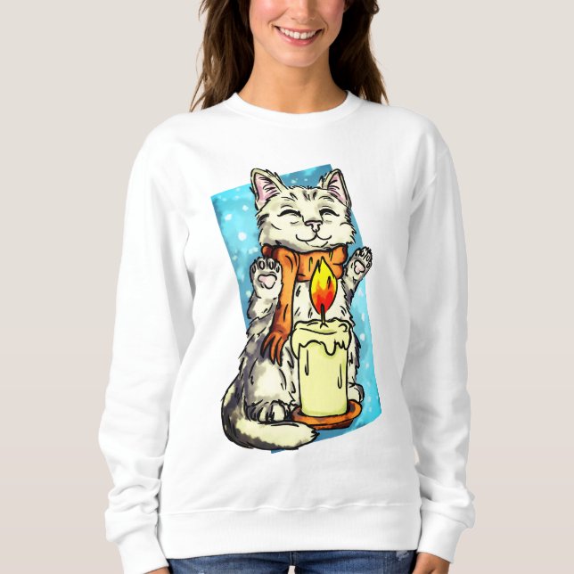 Sudadera Gato de invierno (Anverso)
