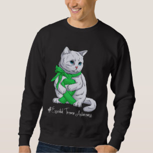 Sudadera Gato de la cinta verde del Mes de Conciencia del T