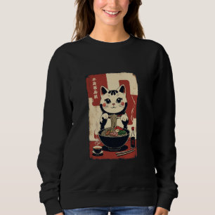 Sudadera Gato de la Suerte Sopa Ramen Afortunado Maneki Nek