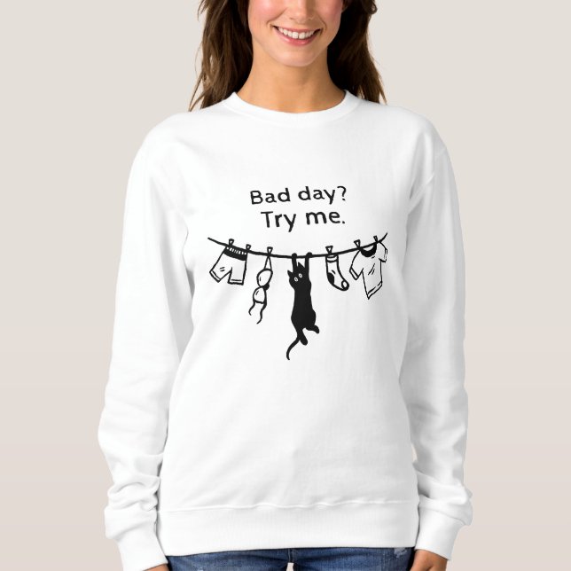 Sudadera Gato de Mal Día (Anverso)