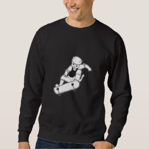 Sudadera Gato de monopatín patinador de estilo libre