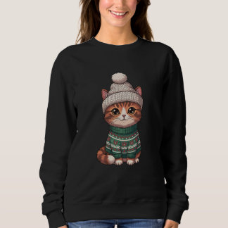Sudadera gato de Navidad, amante de los gatos