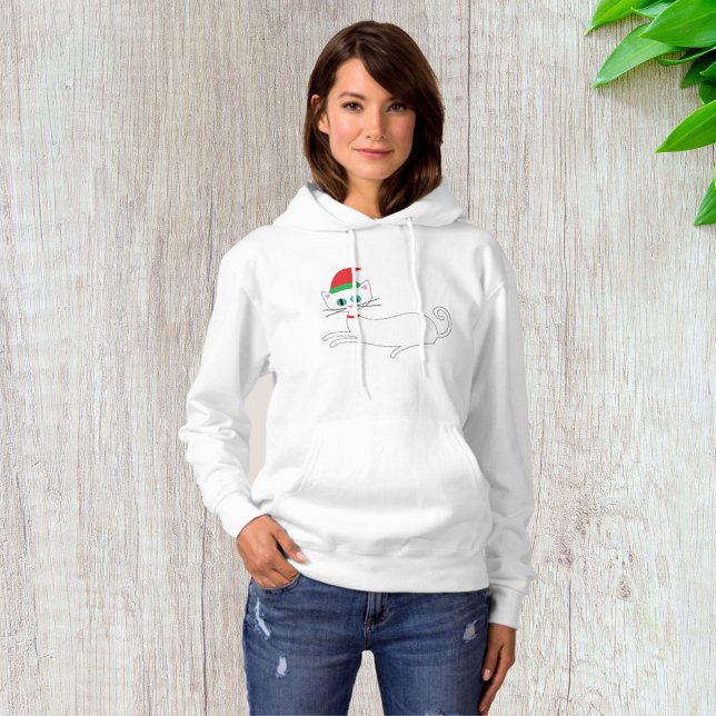 Sudadera Gato de Navidad con sombrero de Santa (Subido por el creador)