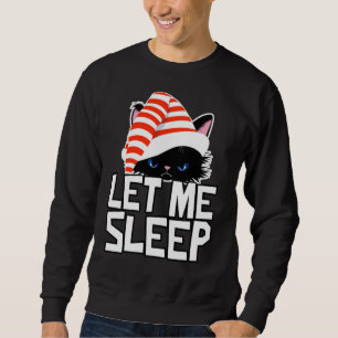Sudadera Gato de Navidades divertidos me deja dormir tranqu