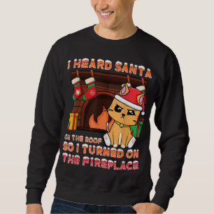 Sudadera Gato de Navidades divertidos odia a Santa Grumpy g