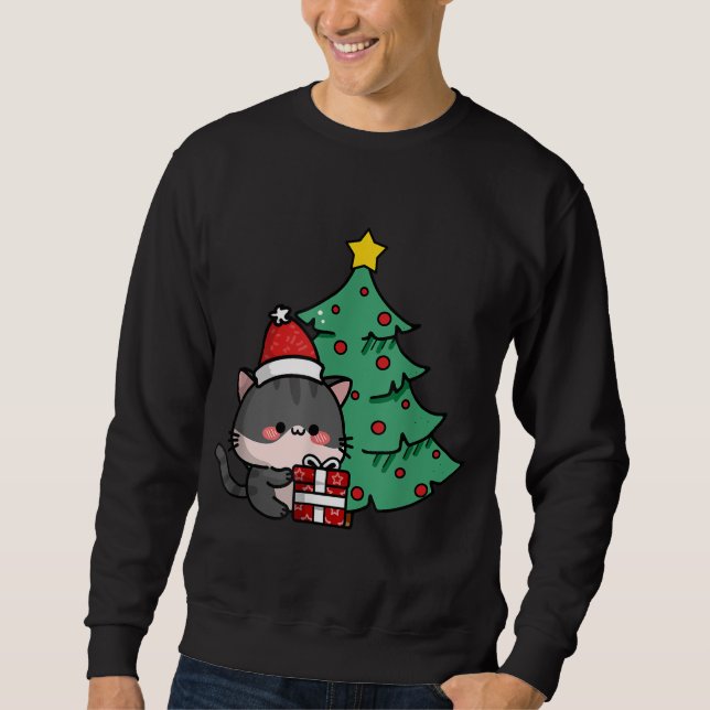 Sudadera Gato de navidades hasta Navidades (Anverso)