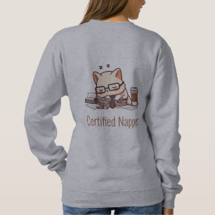 Sudadera Gato de oficina divertido y perezoso