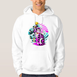 Sudadera Gato de Ola Victoriosa - Regalo para Jugador Japon