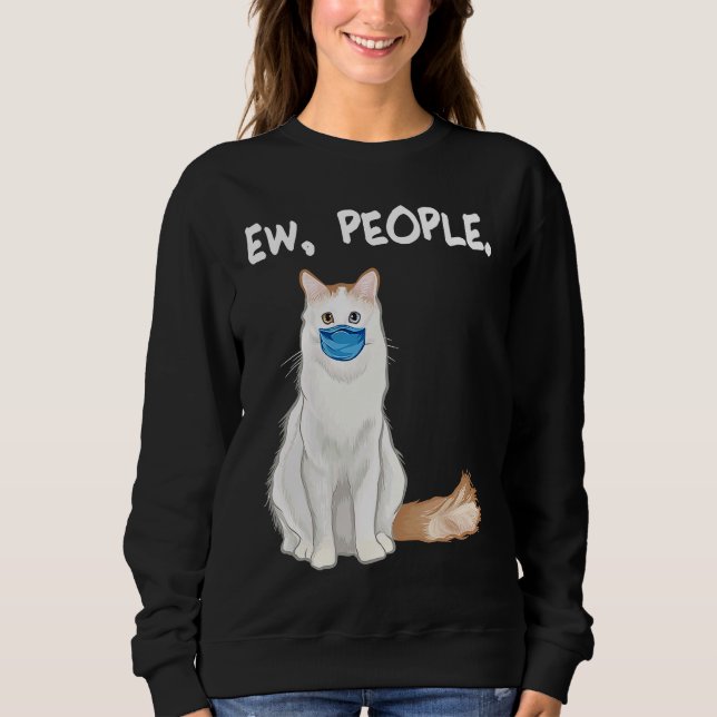 Sudadera Gato de personas ew Turkish Van que lleva máscara  (Anverso)