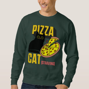 Sudadera Gato de pizza, hambriento, mamá de gatos, amantes 