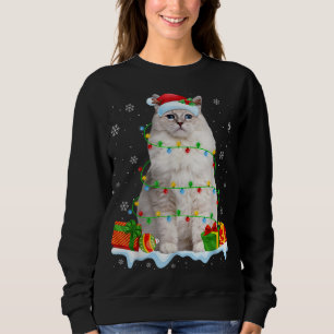 Sudadera Gato de Ragdoll enciende divertida Navidad con un 
