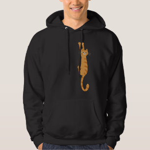 Sudadera Gato de rayas naranjas colgado Gato atigrado div