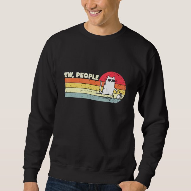 Sudadera Gato de Retro Ew de Vintage (Anverso)