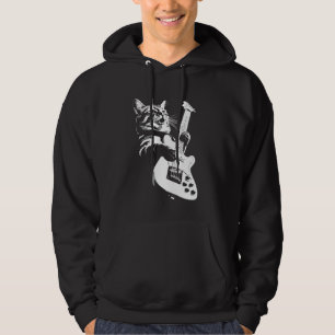 Sudadera Gato De Rock Tocando Guitarra, Gatito Toca Ro Guit