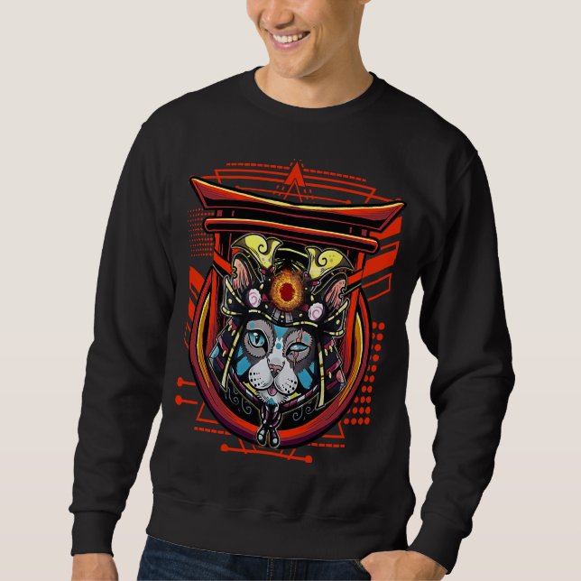 Sudadera Gato de Samurai (Anverso)