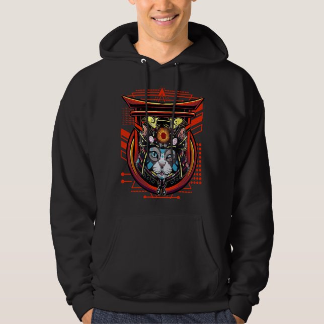 Sudadera Gato de Samurai (Anverso)