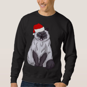 Sudadera Gato de Santa Ragdoll Navidades Pajama Gracioso re