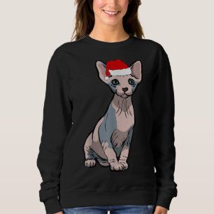 Sudadera Gato de Santa Sphynx Navidades Pajama Divertidos d