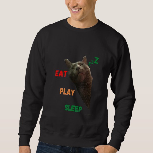 Sudadera Gato de sueño de juego de comer (Anverso)