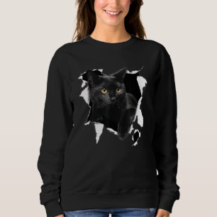 Sudadera Gato de tela de gato negro