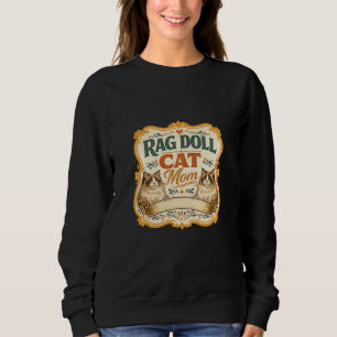 Sudadera Gato de trapo diseño de mamá estilo vintage amante