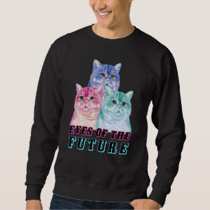 Sudadera Gato de vaporolas de gato Gato futurista Gato Visi
