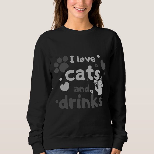 Sudadera Gato de vino (Anverso)